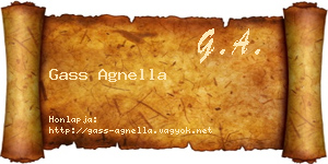Gass Agnella névjegykártya